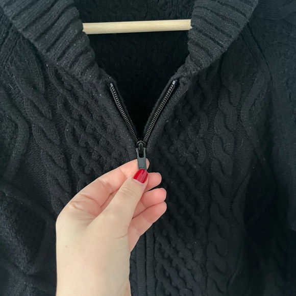 Sunday Best Black Cable Knit Cardigan - Picture 4 of 6